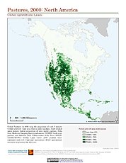 Map: Pastures (2000): North America