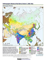 Map: Anthropogenic Biomes, v2 (2000): Asia