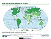 Map: Ecosystem Vitality - Agriculture, EPI 2020