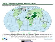 Map: Ecosystem Vitality - Ecosystem Services, EPI 2020