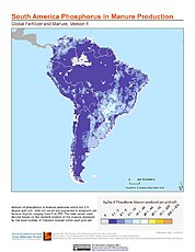 Map: Phosphorus in Manure Production: South America
