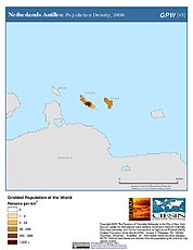 Map: Population Density (2000): Netherlands Antilles