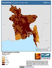 Map: Population Density (2000): Bangladesh