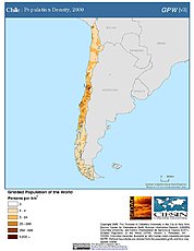 Map: Population Density (2000): Chile