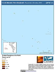 Map: Population Density (2000): Cook Islands