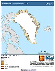 Map: Population Density (2000): Greenland