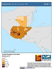 Map: Population Density (2000): Guatemala