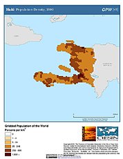 Map: Population Density (2000): Haiti