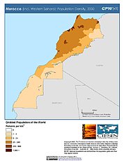 Map: Population Density (2000): Morocco