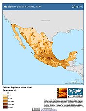 Map: Population Density (2000): Mexico