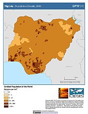 Map: Population Density (2000): Nigeria