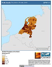 Map: Population Density (2000): Netherlands