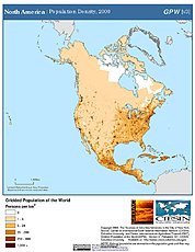 Map: Population Density (2000): North America