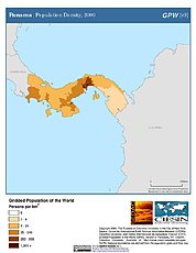 Map: Population Density (2000): Panama