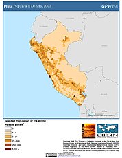 Map: Population Density (2000): Peru