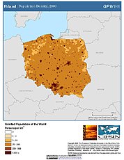 Map: Population Density (2000): Poland