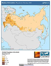 Map: Population Density (2000): Russia