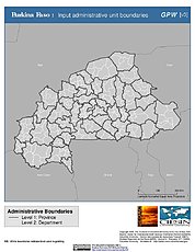 Map: Administrative Boundaries: Burkina Faso