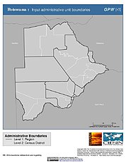Map: Administrative Boundaries: Botswana