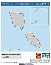 Map: Administrative Boundaries: Western Samoa