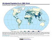 Map: UN-Adjusted Population Count (2000)