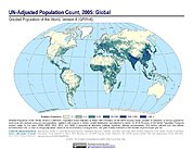 Map: UN-Adjusted Population Count (2005)