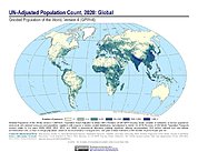 Map: UN-Adjusted Population Count  (2020)