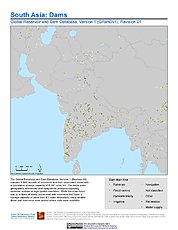 Map: Dams, v1.01: South Asia