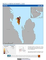 Map: Population Density (2000): Bahrain