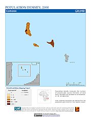 Map: Population Density (2000): Comoros