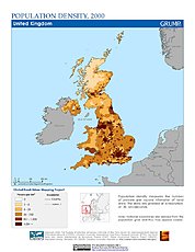 Map: Population Density (2000): United Kingdom