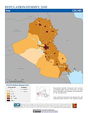 Map: Population Density (2000): Iraq