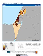 Map: Population Density (2000): Israel