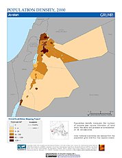 Map: Population Density (2000): Jordan