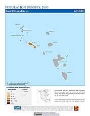 Map: Population Density (2000): St. Kitts & Nevis