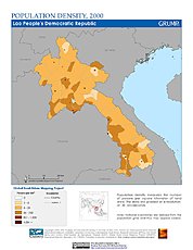 Map: Population Density (2000): Laos