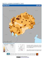 Map: Population Density (2000): Macedonia
