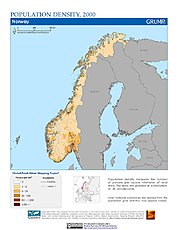 Map: Population Density (2000): Norway