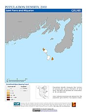 Map: Population Density (2000): St. Pierre & Miquelon