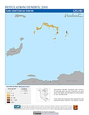 Map: Population Density (2000): Turks & Caicos Islands