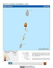 Map: Population Density (2000): St. Vincent & The Grenadines