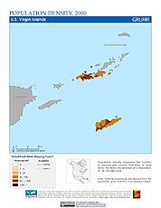 Map: Population Density (2000): U.S. Virgin Islands