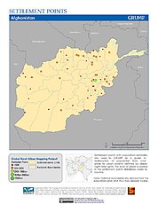 Map: Settlement Points: Afghanistan