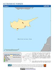 Map: Settlement Points: Cyprus