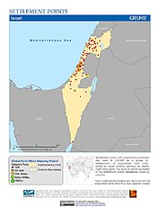 Map: Settlement Points: Israel