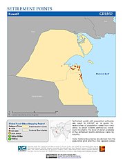 Map: Settlement Points: Kuwait
