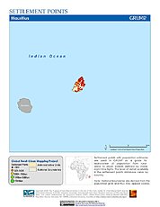 Map: Settlement Points: Mauritius