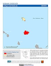 Map: Urban Extents: Antigua & Barbuda