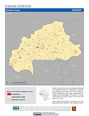 Map: Urban Extents: Burkina Faso