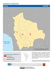 Map: Urban Extents: Bolivia